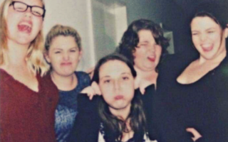 picture of 5 girls pulling silly faces. Myself and my housemates on my last day before leaving my study abroad