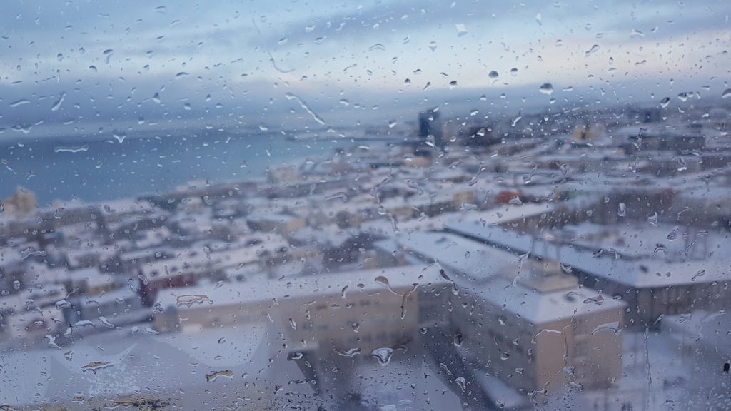 A view of the city of Reykjavik from the top of Hallgrímskirkja cathedral