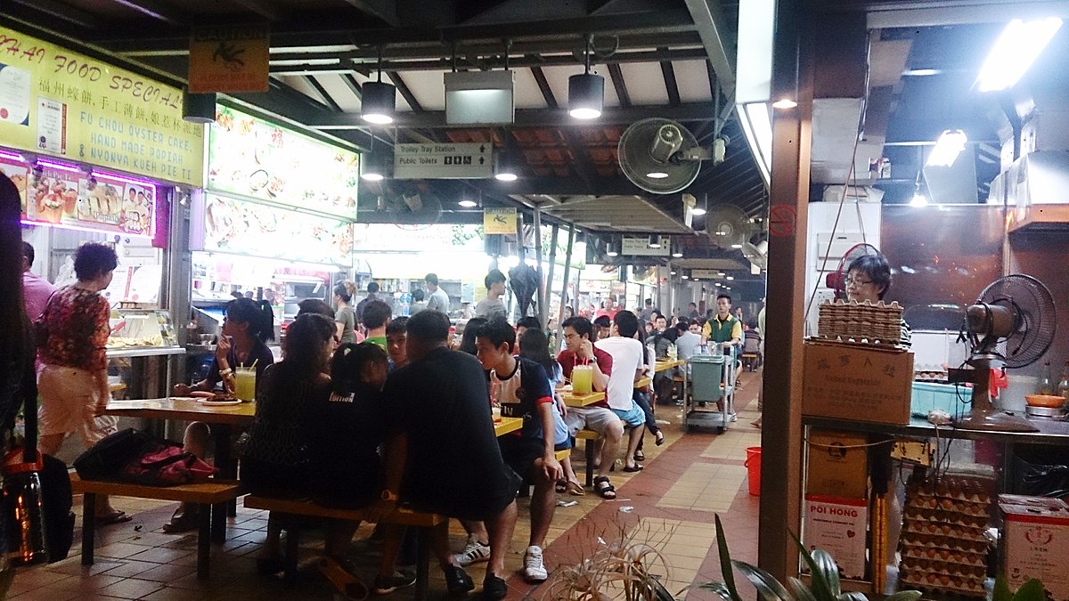 Countries in need: Inside a busy hawker centre in Singapore